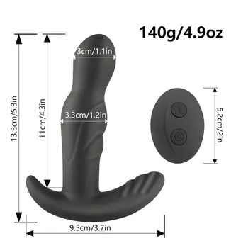 360 Stopni Masażer Prostaty Obrotowy Analny Wibrator Silikonowy Korek Analny Męski Odbyt Wibracyjny Seks-Zabawka Dla Mężczyzn Stymulacja G-Spot