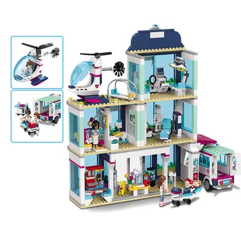 37036 932шт szpital konstruktor model zestaw klocków kompatybilnych klocki LEGO, zabawki dla chłopców, dziewcząt, dzieci symulacji