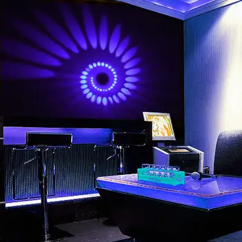 3W RGB спиральное otwór LED kinkiet kolorowe różdżka lampa do przyjęcia bar lobby KTV dekoracje do domu