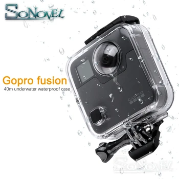 45 m wodoodporny pokrowiec do Gopro Fusion 360 Camera podwodna skrzynia tylne drzwi dla Go Pro Fusion Action Camera akcesoria