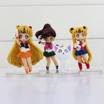 4styles Sailor Moon cyfry Tsukino Sailor Mars Merkury Jowisz Wenus Saturn rysunek zabawki PVC lalka Darmowa wysyłka