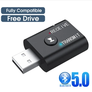 5.0 adapter Bluetooth bezpłatny napęd USB, Bluetooth, odbiornik nadajnik do PC TV audio adapter bezprzewodowy Aux receptor przycisk odtwarzania