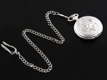 5 kpl./lot vintage Alchemik Edward Elric cosplay zegarek kieszonkowy naszyjnik pierścień 3 szt. komplet z pudełkiem biżuteria akcesoria hurtownia