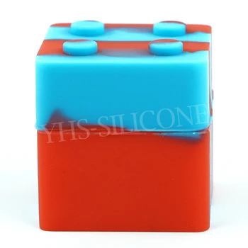 50szt 11 ml silikonowy woskowy pojemnik/silikonowe banki kwadratowy pojemnik na wosk wosk dab woskowy Silikonowy pojemnik