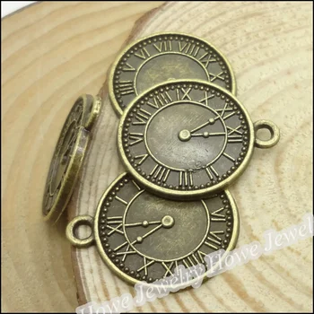 55 szt rocznika wisiorki zegarki wisiorek antyczny brąz pasują bransoletki naszyjnik DIY, metalowe, wyroby jubilerskie produkcja