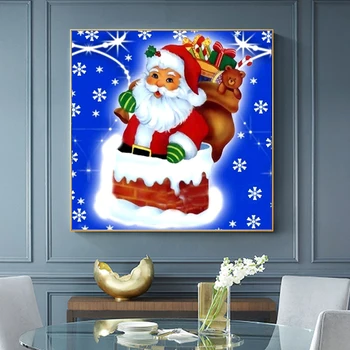 5D DIY Full Diamond Painting Cute Christmas father haft mozaika Haft Krzyżem strona główna dekoracyjne diamentowa malarstwo