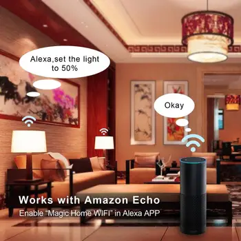 6 W WiFi Smart Light Bulb RGB White Magic LamDimmable LED E14 WiFi lampy zgodność z Amazon Alexa Google Home smartfon