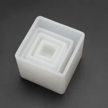 6szt kwadratowa żywica epoksydowa formy kostka formy silikonowe żywiczne odlewy biżuterii robi 6 rozmiarów