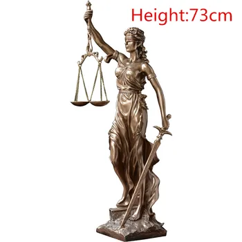 73 cm Grecja nieletnich sprawiedliwość jest Sprawiedliwa posąg bogini Themis artystyczna, rzeźba, żywica rzemiosła retro dekoracja domu R923