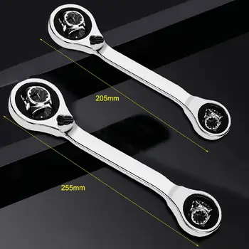 8 w 1 CR-stal obraca się o 360 stopni Zapadkowy klucz nasadowy klucz narzędzia ręczne śruby wiertarka napęd kwadratowa głowica 6-14 mm,8-19 mm uniwersalny