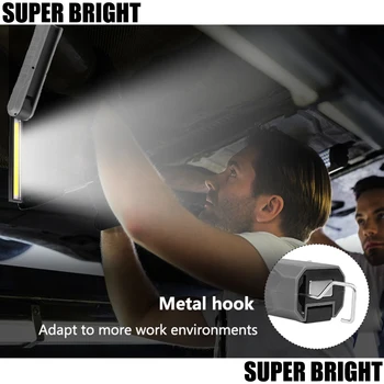 8000LM LED COB Work Light USB Akumulator latarka magnetyczna Latarka elastyczny inspekcji ręczny lampa oświetlenia pomocniczego odkryty reflektor