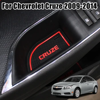 9шт stylizacja samochodu wnętrze Antypoślizgowa mata drzwi ROWEK Pad poduszka gumowa mata nadaje się do Chevrolet Cruze 2009 2010 2011 2012 2013