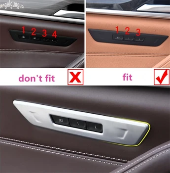 ABS chrom motoryzacja drzwi fotel regulacja pamięci przycisk ramka wykończenie naklejka samochód-stylizacja dla BMW serii 5 G30 G38 528Li530li itp