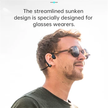 AIKSWE Bluetooth Open-Ear MP3 Bezprzewodowe sportowe słuchawki dźwięk przestrzenny słuchawki stereo głośnomówiący z mikrofonem do biegania