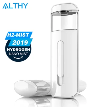 ALTHY Hydrogen Rich Water generator Facial Skin Nawilżający przenośny ultradźwiękowy Nano Mist Spray Nebulizer Beauty Akumulator