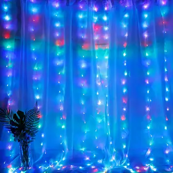 APP pilot zdalnego sterowania LED kurtyna sopel wiersz boże Narodzenie Elf światło wianek na zewnątrz ślub ozdoba choinkowa