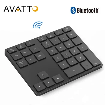 AVATTO stop aluminium 35 klawiszy Bluetooth bezprzewodowa klawiatura numeryczna,klawiatura numeryczna dla Windows,IOS,Mac OS,Android Tablet PC laptop