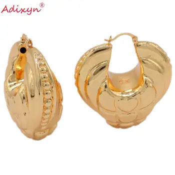 Adixyn Fashion Hoop Earrings for Women Nigeria/African/Middle East Birthday Party Accessories N10061