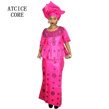 Afrykańskie sukienki dla kobiet bazin riche projekt haftu długa sukienka DP193