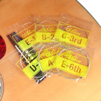 Alicja struny gitary elektrycznej podwójny zawór kulowy koniec stalowy rdzeń pokryty niklem rana нанизывание nadaje się do Безголовых akcesoriów gitarowych
