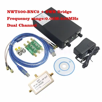 Amplituda obrazu cyfrowego miernika częstotliwości NWT500-BNC2 z mostem relacje SWR 1M-500M