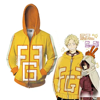 Anime My Boku No Hero Academia Fatgum żółta bluza sweter strój Bluza unisex dla dorosłych zamek błyskawiczny kurtka płaszcz
