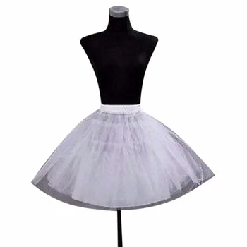 Anty dziecięce, akcesoria ślubne, biała i czarna plac halka Vestido Longo suknia krynoliny spódnica halki w magazynie