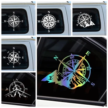 Art Design Adventure Sports Compass Car Sticker Decal Decor Mural KK winylowe etui Car-Stylizacja dla auto pokrywa silnika drzwiowe okno