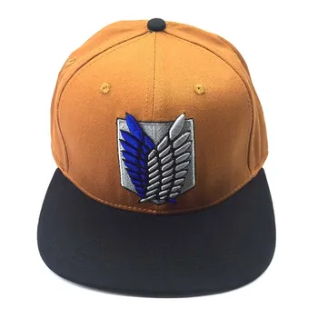 Atak na tytanie Shingeki no Kyojin Scouting Legion Surveys Corps haft czapka z daszkiem Snapback Caps kapelusze regulowana roleta kapelusz