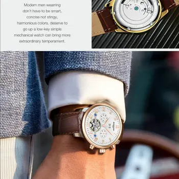 BINSSAW 2021 Zegarki Men Top Luxury Brand New Fashion męskie duże markowe automatyczne mechaniczne męskie zegarki Relogio Masculino