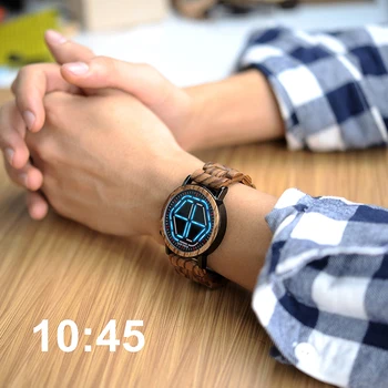 BOBO BIRD cyfrowy zegarek dla mężczyzn noktowizor bambusowe zegarki sportowe mini led zegarek szybka wysyłka z USA