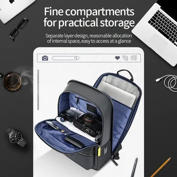 BOPAI 2020 nowy męski plecak Fit 15,6-calowy notebook moda USB szybkie ładowanie warstwowa kosmiczna podróż męska torba kradzieżą Mochila