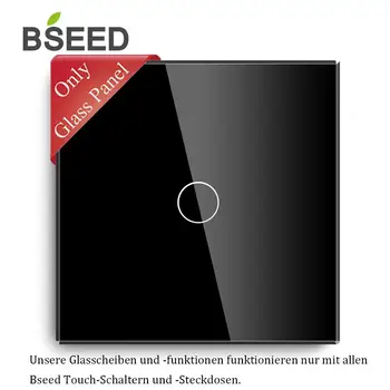 BSEED Pearl Crystal Glass UK EU Standard 86mm Single Glass Panel White Black Gloden Glass Panel Only