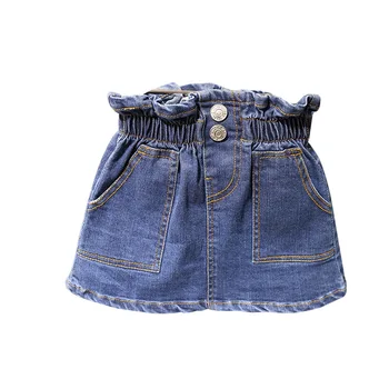 Baby Girl spódnica dziewczyny kowbojski jeansowa spódnica lato 2019 plac spódnica z wysokim stanem duży pakiet maluch biust spodenki spódnica 2-7 lat