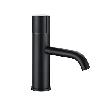 Bagnolux Solid Brass Matte Bathroom Basin Faucet Black Single Hole Hot And Cold Water Tap Small Umywalka Taps Kran Z Aeratorem