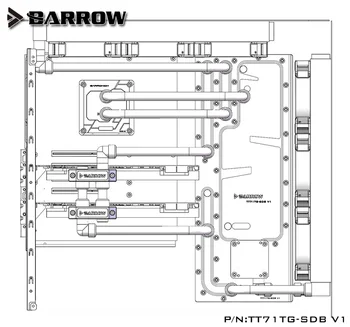 Barrow Acrylic Board Water Channel use for Tt View 71 TG/TG RGB Computer Case for CPU and GPU Block RGB 5V 3PIN Waterway Boards