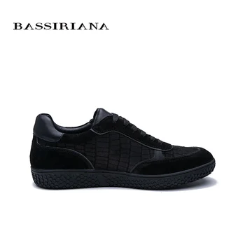 Bassiriana 2020 nowa męska casual buty z okrągłym w kolorze czarnym wiosną i jesienią 39-45 rozmiar handmade