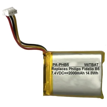 Bateria do Philips Fidelio B5 Player New Li-Po Polymer Rechargeable Pack wymiana 7.4 V 2000mAh 3 linie+wtyk