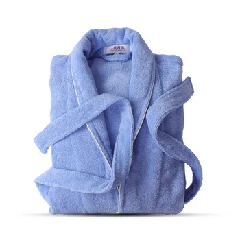 Bawełna ręcznik frotte długi szlafrok miłośnicy miękki szlafrok mężczyźni i kobiety Nightrobe piżamy męski codzienny domowy szlafrok