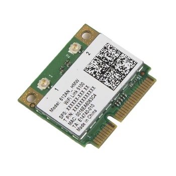 Bezprzewodowa karta sieciowa Wi-Fi Intel 5100 512AN_HMW pół Mini PCI-E 802.11 a/g/n Dual Band 300 Mb / S na laptopa
