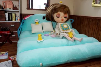 Bezpłatna wysyłka mini domek dla lalek meble materac łóżko lalka akcesoria dla lalki blythe licca akcesoria dla lalki Barbie