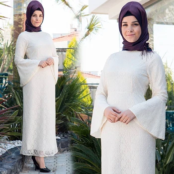 Biała sukienka hidżab Islamskiego kobieca sukienka nowy sezon ryby model Wyprodukowano w Turcji wysokiej jakości