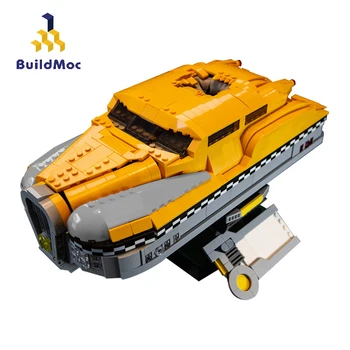 BuildMoc 2116pcs Movie 5th Element Flying Taxi Building Blocks Technic Car of the Future Supercar Bricks zabawki dla dzieci prezent
