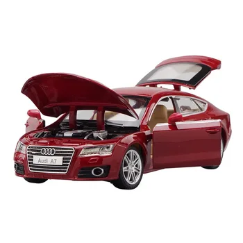 CAIPO 1:24 Simulation Audi A7 coupe model alloy four-door sound and light toy car model gift collection