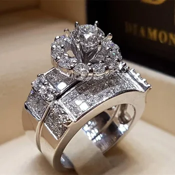CC modne pierścionki dla kobiet cyrkonia ślubne obrączki luksusowe biżuteria Bijoux Femme Drop Shipping CC2267