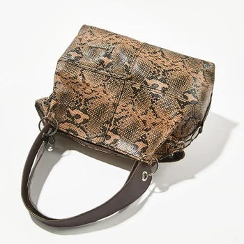CROWDALE dla kobiet torby na ramię torba wysokiej jakości wąż rocznika projektant damska torba z paskiem na zamek torba
