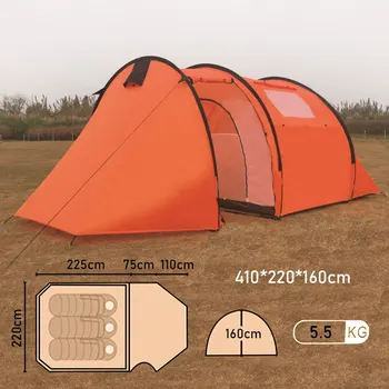 Camping namiot 3-4 miejsca dla niewolnika dwuwarstwowa namiot turystyczny