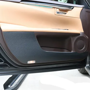 Carbon Fiber Style Car Door Anti-kick Pad Film Sticker Fit for Lexus ES200 ES250 ES300H 2012-2017 akcesoria samochodowe stylizacja