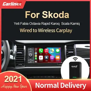 Carlinkit Wireless Carplay Activator 2.0 SKODA Octavia Superb Karoq Scala 2016-2020 Wired to Wirelss Carplay Adapter IOS 14