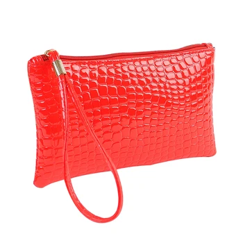 Ceossman nowa moda skórzane damskie portfele parowe długie panie błyskawiczny portfel kopertówka projektu czerwona torebka Krokodyl portfele